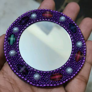 Handcrafted Decorative Round Hand Pocket Mirror