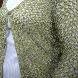 Beautiful Olive Green Sweater Style Top For Women