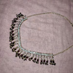 Zircon Studded Necklace Set