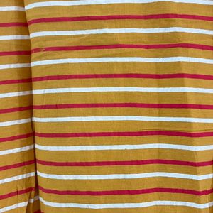 Yellow And Red Striped Kurta