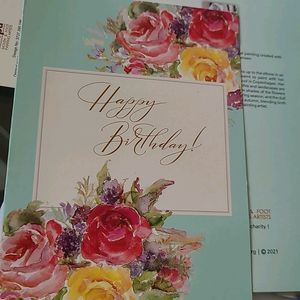 Artistic Birthday Card Set Of 4