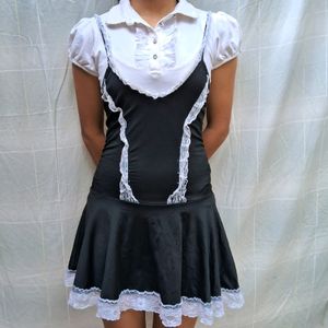 Aesthetic Kawaii  Milkmaid Coquette Dress 👗