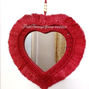 13 Inches Heart Macrame Mirror ❤️