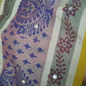 Mirror Worked Light Weight Saree