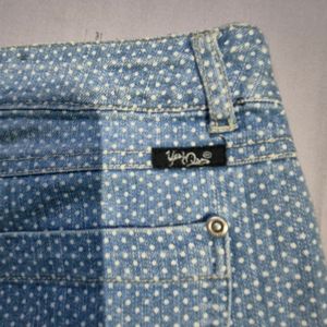 Denim Polka Dot Shorts|Korean|Pinterest|Cute