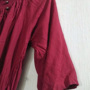 Maroon Red Colour Top