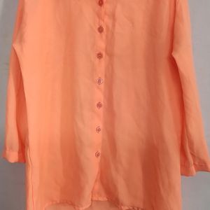 Cold Shoulder Neon Orange Top