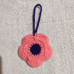 Crochet Floral Airpod Cover Cum Bag Charm