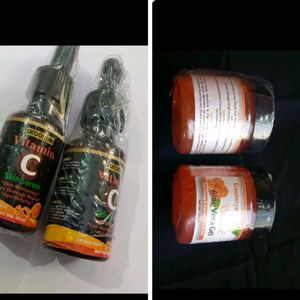 Vitamin C Face Serum, Aloe Vera Gel Totally Unused