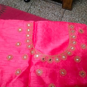 Peach Colour Partywear Saree