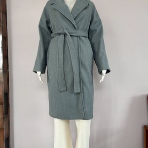 Grey Wrap Overcoat