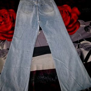 Women Wide Leg Blue Jeans😻🎉