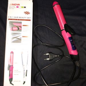 NEW INOVA HAIR CURLER & STRAIGHTENER 2 IN 1