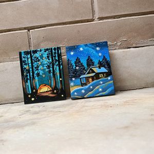 Aesthetic Mini Landscape Painting