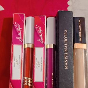 Manish Malhotra Conceler And Lit Liquid Lipstick