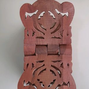 Carved Wooden Religious Book Holder