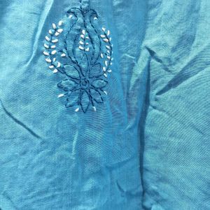 Blue Daily Wear Chikankari Kurta