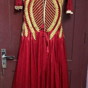 Party Wear Red Gown