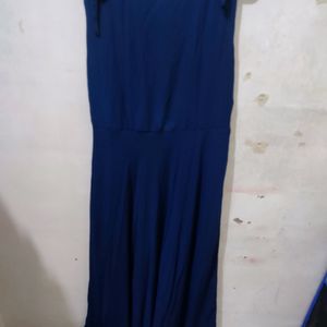 Navy Blue V Neck Maxi Dress