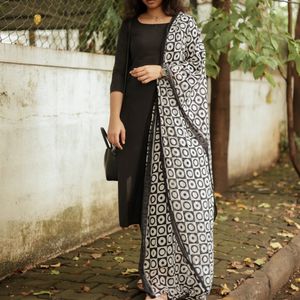 Black kurti with dupatta