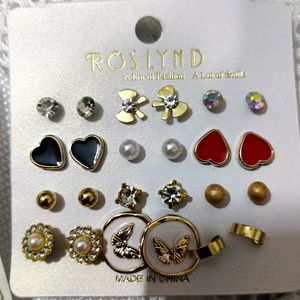 20 Studs + 1 Earing+2 Small Hoops