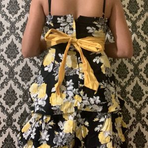 Y2K Yellow Floral Dress💛🌼