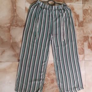 Casual Stripped Plazo Pant