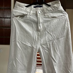 Straight Leg White Jeans