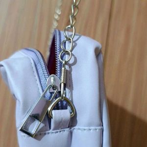 Lavender Bag With Chain Sling