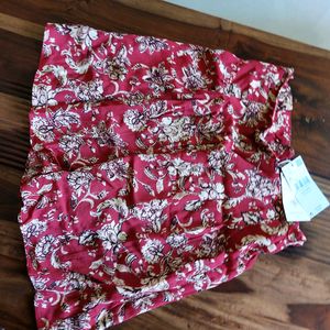 Floral Red Shorts From MANGO