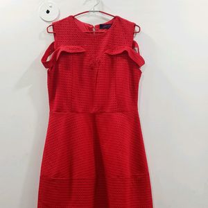 Red Bead Work Dress