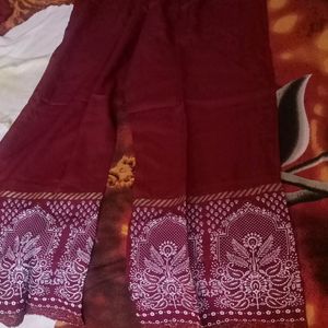 Kurta With Dupatta And Buttonwear