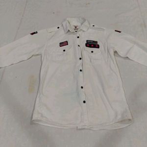 white colour cotton shirt