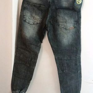 Charcoal Denim Jogger With Tag