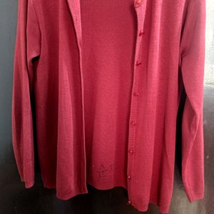 Maroon Cardigan