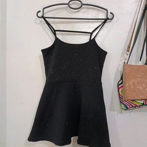 Black Shimmer Dress Party Wear