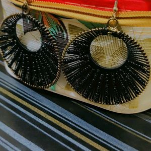 Black And Golden Earrings