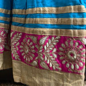 Sky Blue Colour Lehenga Skirt