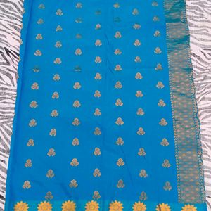 blue colour saree