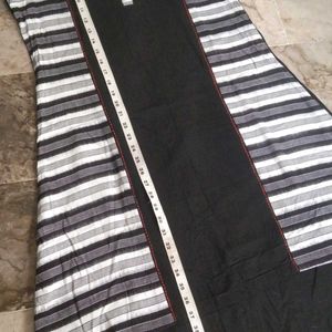 Brand New long black & white cotton kurti