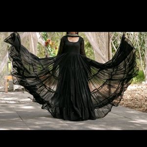 anarkali black stylish