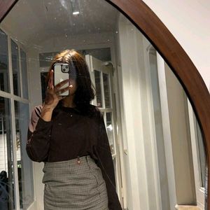 Brown Top With Bodyhug Skirt