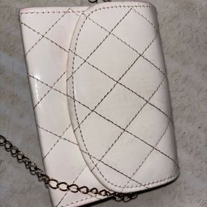 Mini White Sling Bag