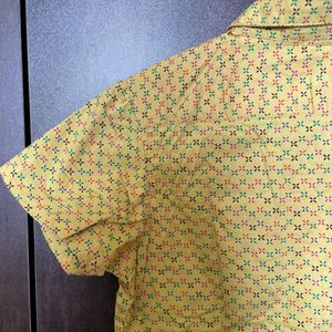 Mustard Ochre Printed Shirt