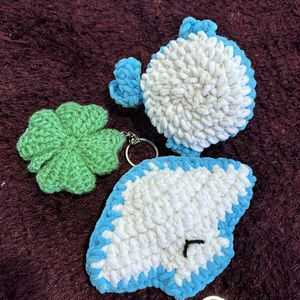 Crochet Keychains/bagcharms Combo🍀🦈