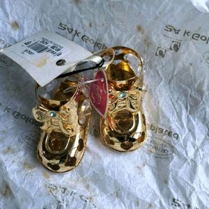 24 K Gold Plated Swaroski Crystal Shoes