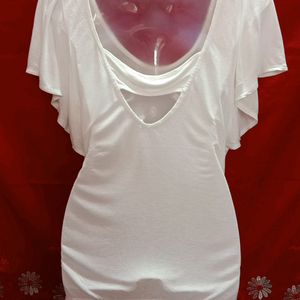 White Butterfly Shoulder T-shirt