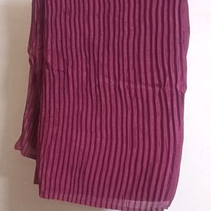 Wine Colored Pleated Saree