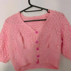 New Crochet Top With Buttons