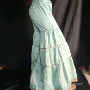 Full Flare Mint Green Sharara